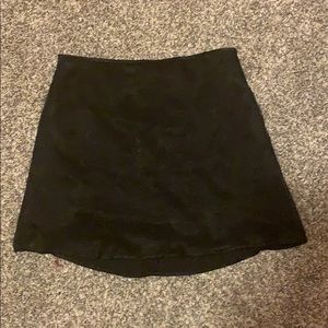 Black satin skirt